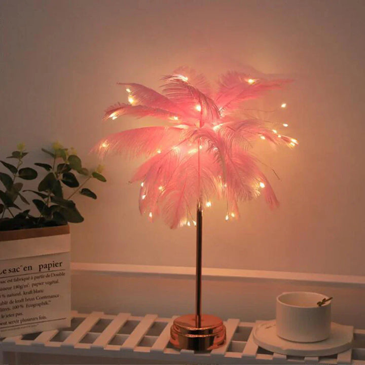 Lisslune | LED Spring Table Lamp Night Light USB powered Remote Control Nightstand Lamps