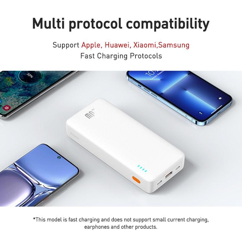 Lisslune | 20,000mAh Baseus Power Bank - High-Speed Dual Input/Output Charging for Ultimate Portability