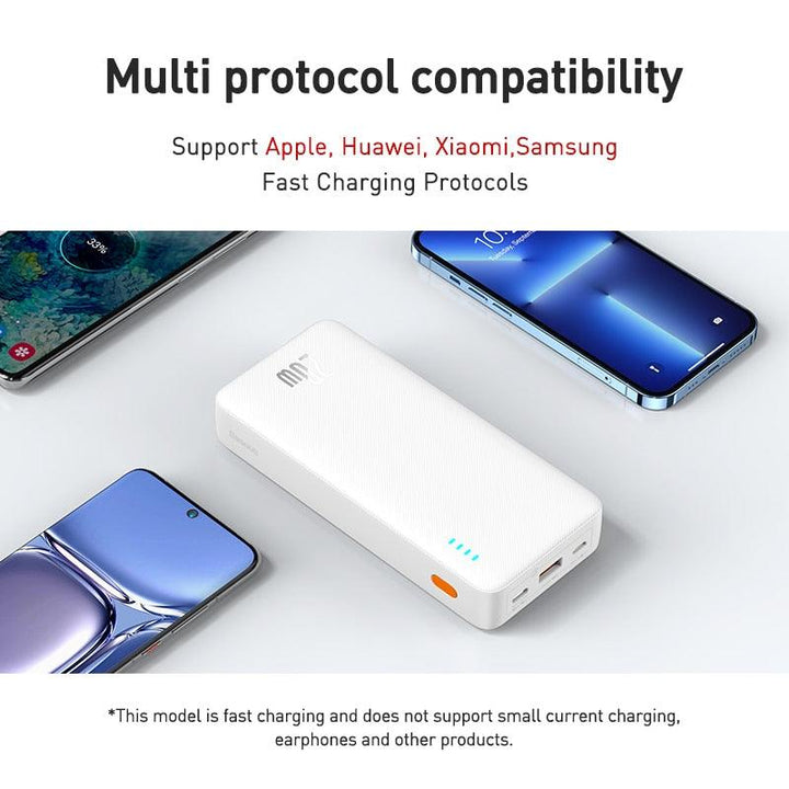 Lisslune | 20,000mAh Baseus Power Bank - High-Speed Dual Input/Output Charging for Ultimate Portability