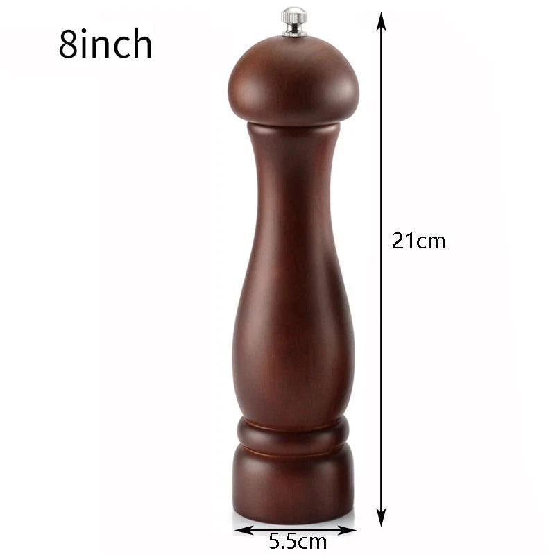 Lisslune | Elegant adjustable salt and pepper mill set made of solid wood for outdoor dining