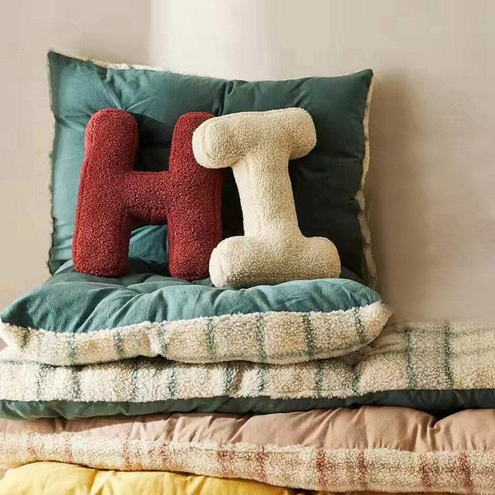 Lisslune | Delightful English Letters Plush Cushion - Cozy Home Accessory