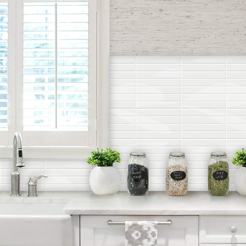 Lisslune | Self-adhesive 3D DIY Kit Kat tiles in glossy white