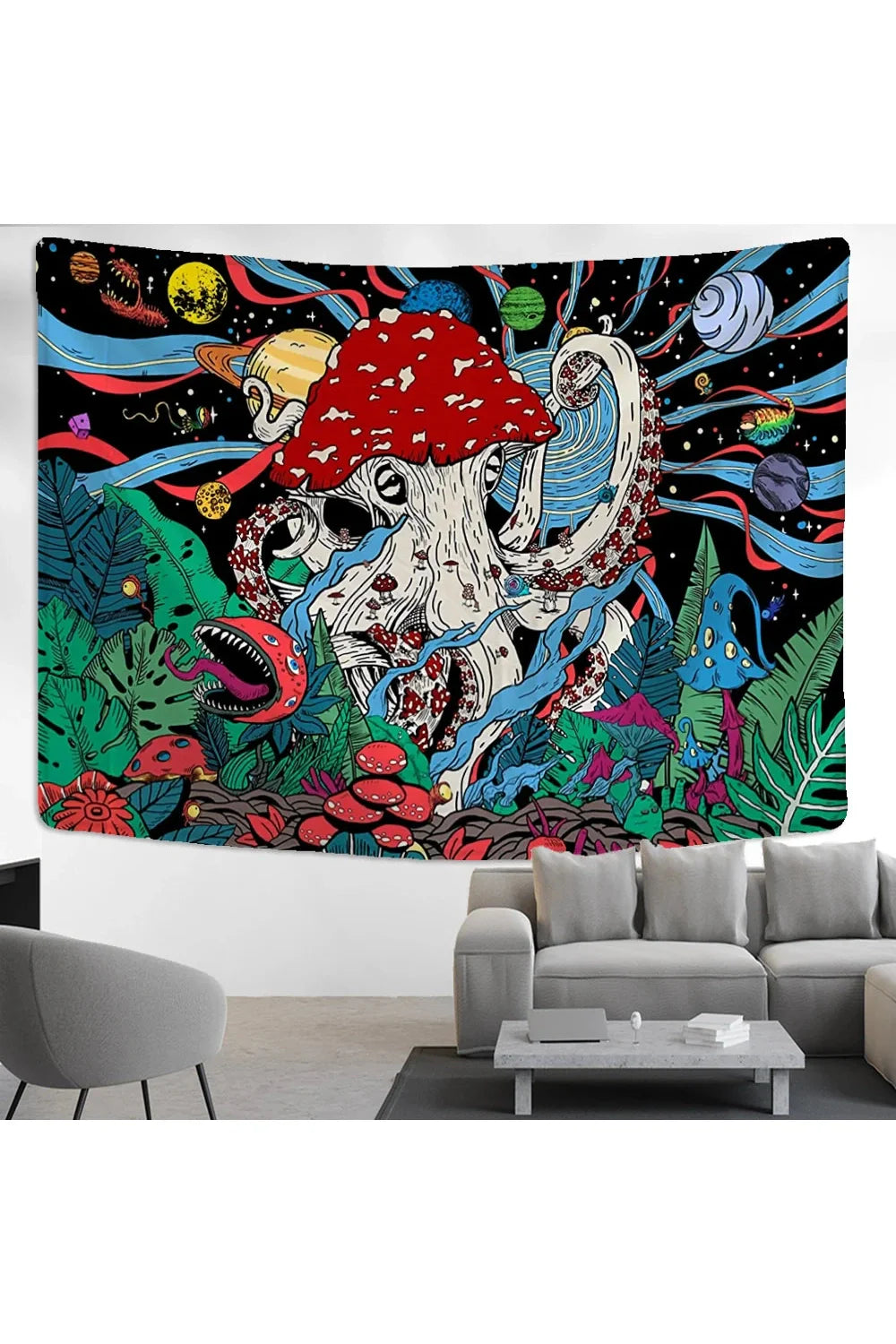 Lisslune | Mushroom Wonderland Wall Tapestry