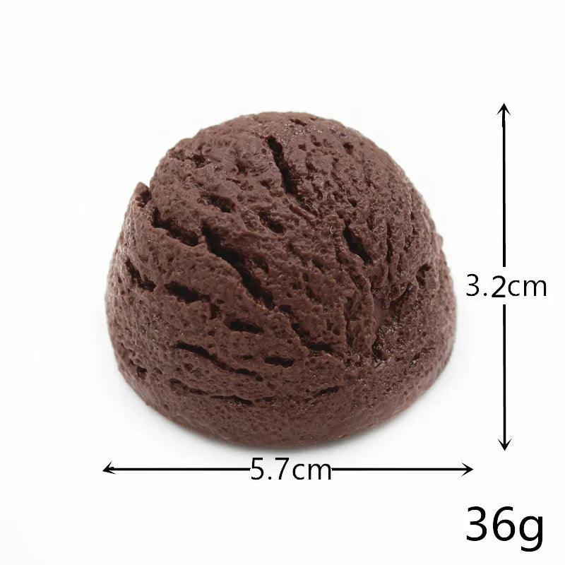 Lisslune | Life-like resin ice cream cone model - Realistic artificial dessert decoration for photography and home decor