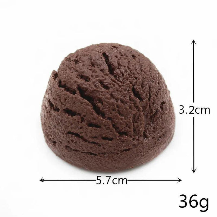 Lisslune | Life-like resin ice cream cone model - Realistic artificial dessert decoration for photography and home decor