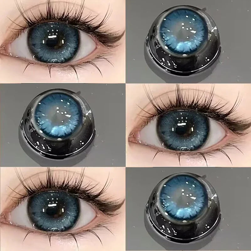 Rynx | 2pcs Colored Contact Lenses for Eyes High Quality Myopia Beauty Pupil Blue Green Lenses Soft Natural Lenses