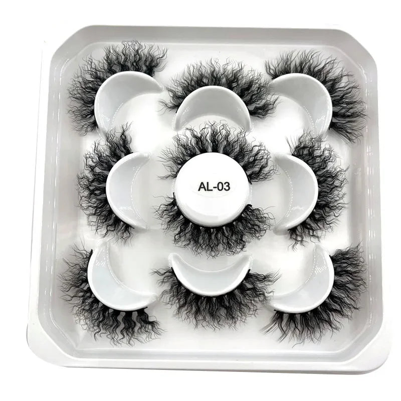 Rynx | New 5D Fluffy Curly Wool Lashes Minke Lashes Soft Natural Realistic Messy End Eye Extension Thick False Eyelashes Hotsale