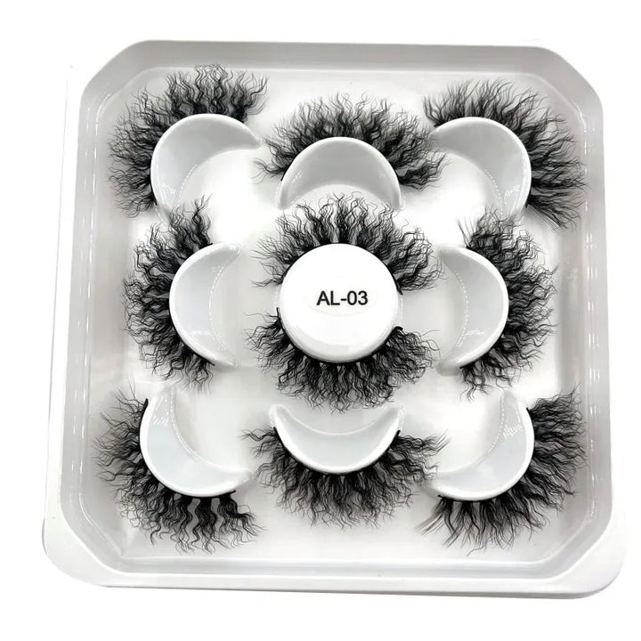 Rynx | New 5D Fluffy Curly Wool Lashes Minke Lashes Soft Natural Realistic Messy End Eye Extension Thick False Eyelashes Hotsale