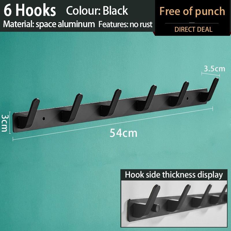 Lisslune | Space-saving Aluminum Hook Organizer: Efficient and stylish storage for any room