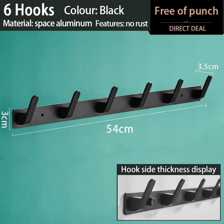 Lisslune | Space-saving Aluminum Hook Organizer: Efficient and stylish storage for any room