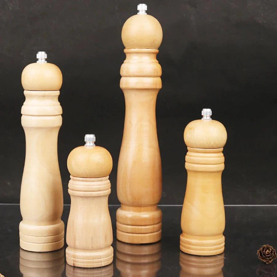 Lisslune | Adjustable Wooden Salt and Pepper Mill Set with Ceramic Core for Gourmet Seasoning