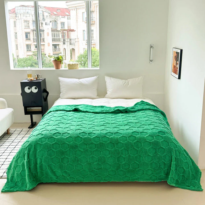 Rynx | New Tafu Velvet Cross Border Double-Sided Jacquard Football Grid Thick Duvet Cover for Bedding Sofa