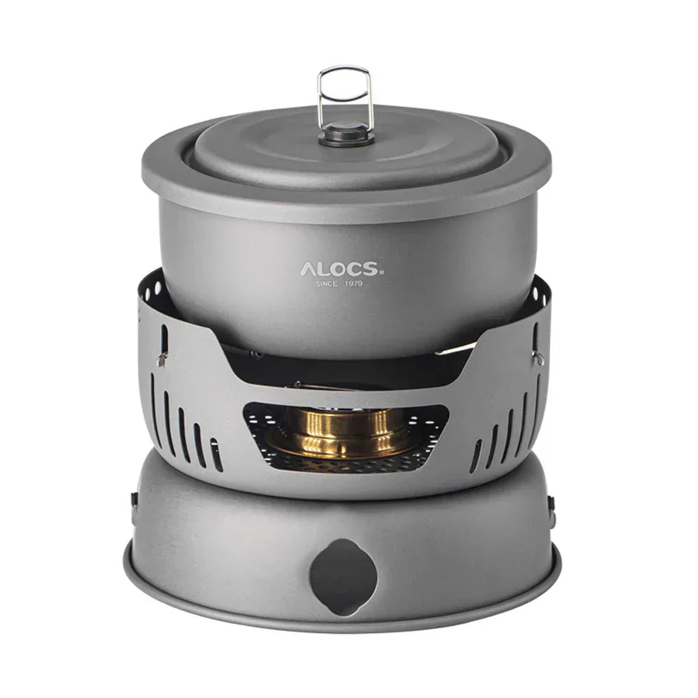 Lisslune | Portable Outdoor Cookware Set – Lightweight Camping Cooking Gear with Windshield
