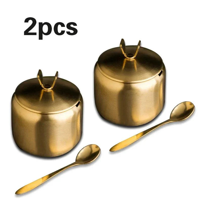 Lisslune | Elegant Stainless Steel Spice Organizer Set for a Modern Kitchen