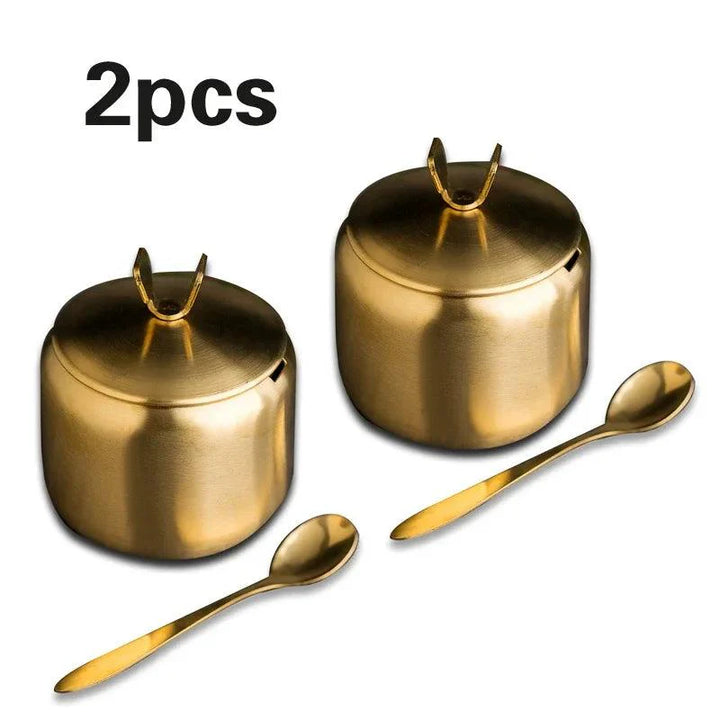 Lisslune | Elegant Stainless Steel Spice Organizer Set for a Modern Kitchen