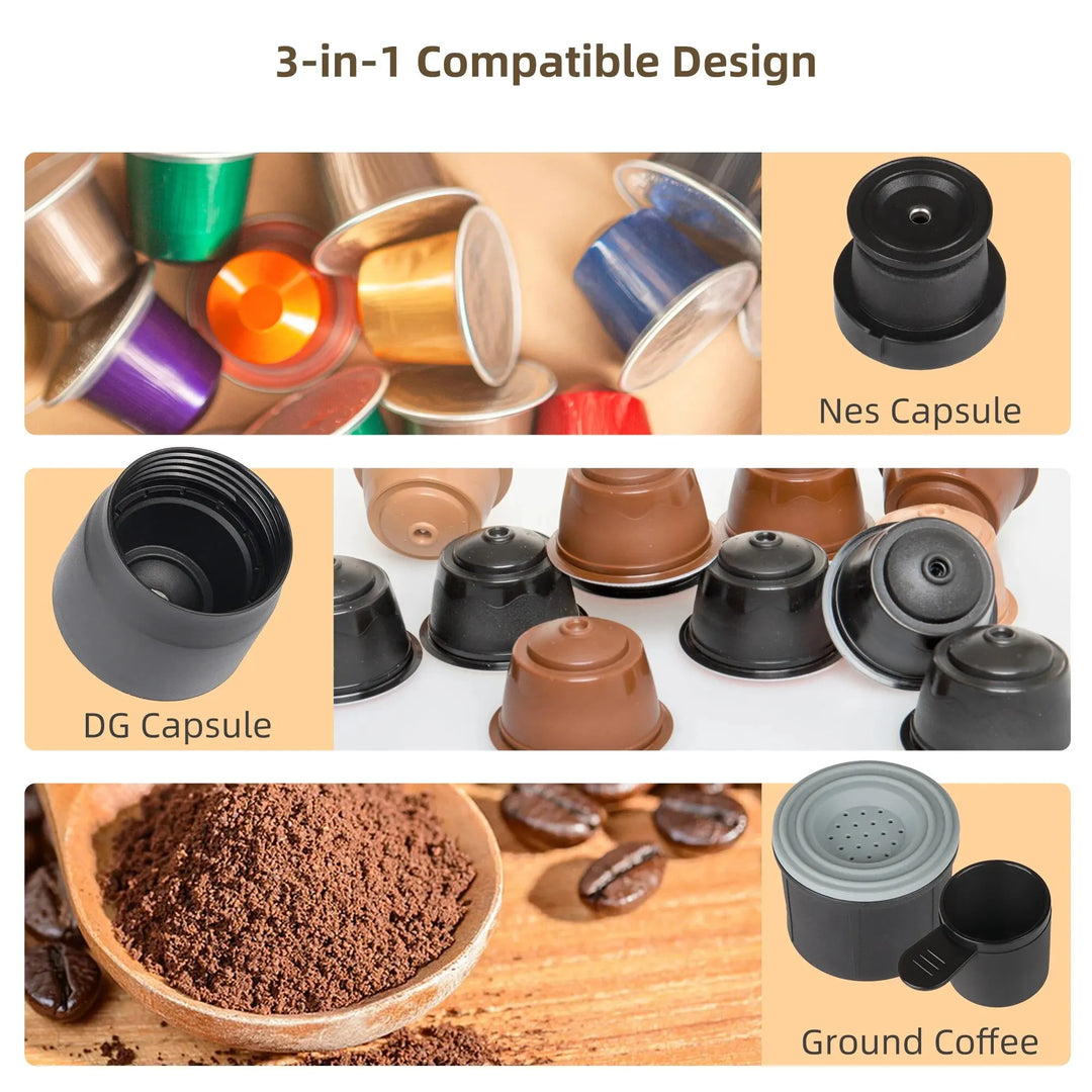 Lisslune | Portable Coffee Machine Espresso Machine Hand Press Capsule Ground Coffee Brewer Portable for Travel and Picnic, BioloMix