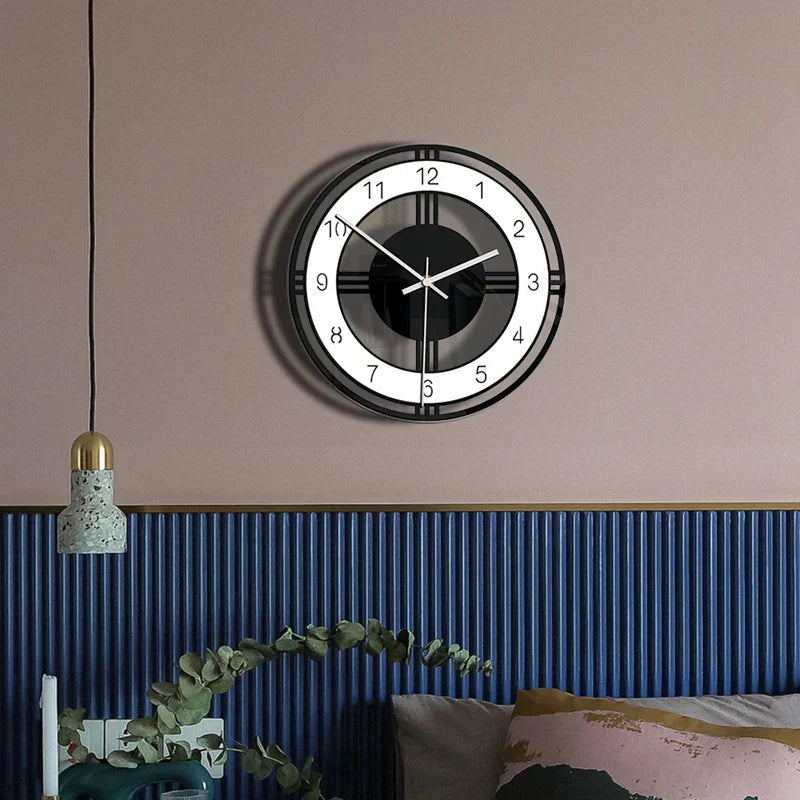 Lisslune | Monochrome Harmony – Modern minimalist wall clock