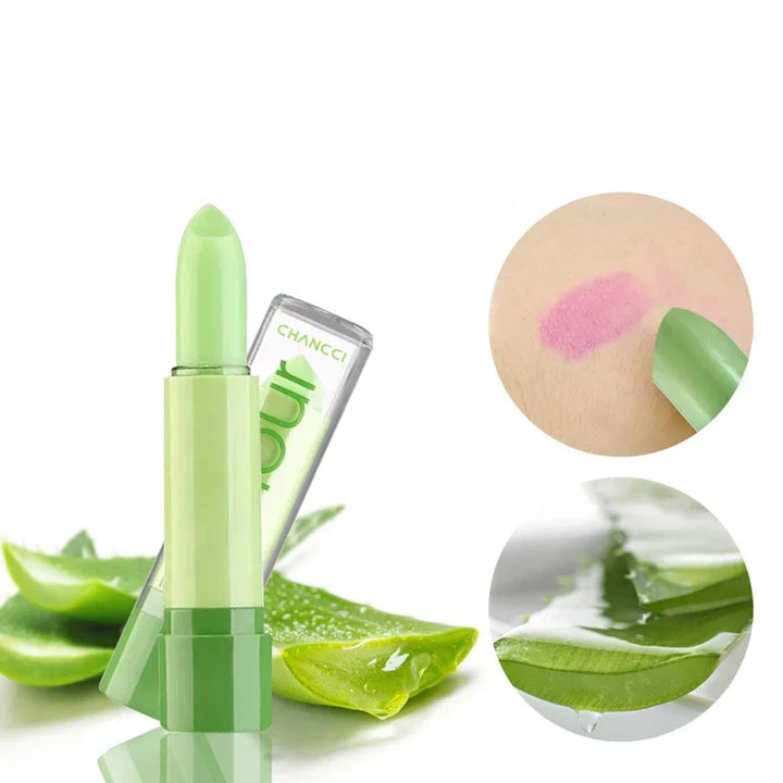 Rynx | 1PCS Aloe Vera Moisturizing Lip Color Color Changing Lipstick Long Lasting Not Easy to Fade Moisturizing Color Nourishing Lip Balm