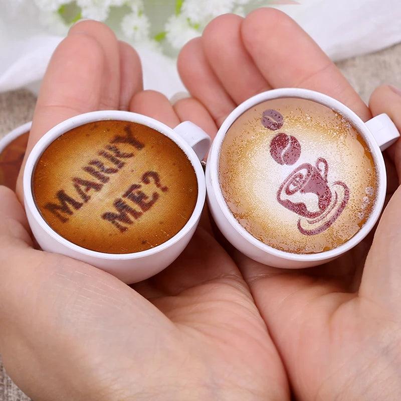 Lisslune | Charming miniature resin coffee and tea cup display model for playful decoration