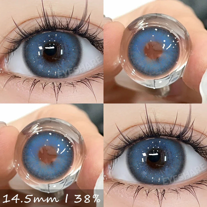 Rynx | 1 Pair Colorful Contact Lenses for Eyes Blue Contact Lenses Natural Gray Pupils Brown Lenses Green Lenses Contact Lenses