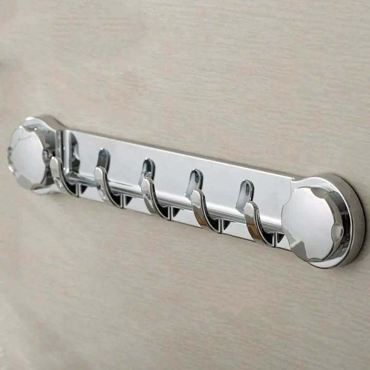 Lisslune | Stylish Silver Suction Hooks for Effortless Bathroom and Kitchen Organization