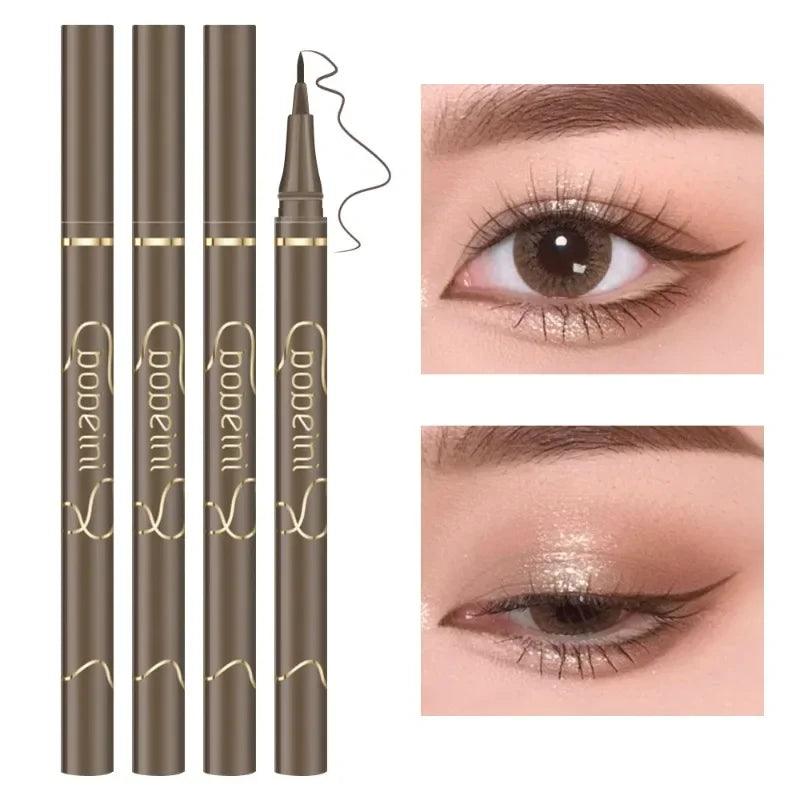 Rynx | Waterproof quick-drying liquid eyeliner pencil long-lasting silk moth eyeliner pencil ultra-fine matte black brown beauty eyes makeup