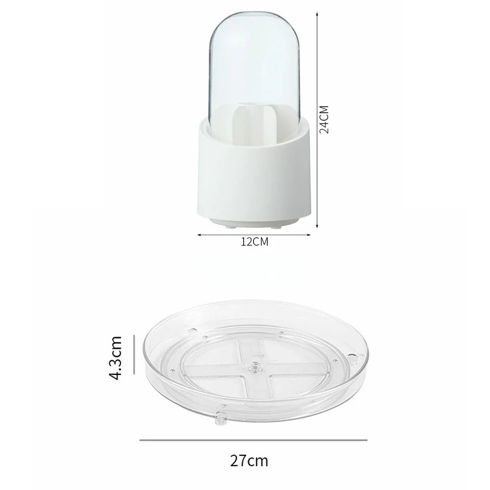 Rynx | Desk Cosmetic Shelf Rotatable Bathroom Shelf Large Capacity Perfume Aromatherapy Skin Care Product Storage Shelf Organizer