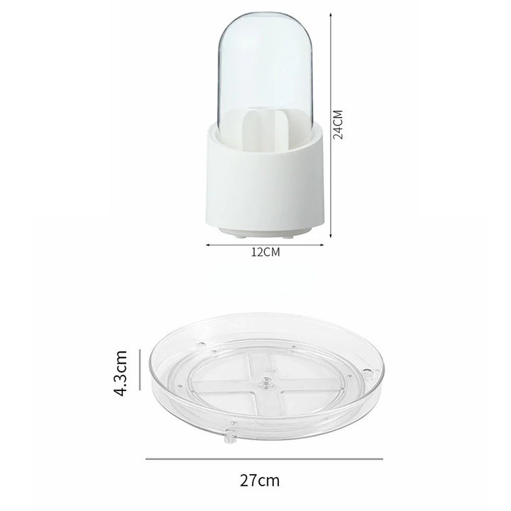 Rynx | Desk Cosmetic Shelf Rotatable Bathroom Shelf Large Capacity Perfume Aromatherapy Skin Care Product Storage Shelf Organizer