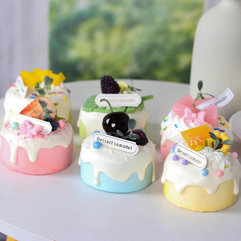 Lisslune | Realistic Dessert Cup Ornaments Set - 1/6PCS Simulation Cake Props for Stunning Photography and Decoration
