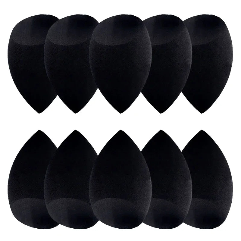 Rynx | 10 Piece Makeup Applicator Super Soft Sponge Powder Blender Black Makeup Sponges Blender Gentle Foundation Contour Blend Puff