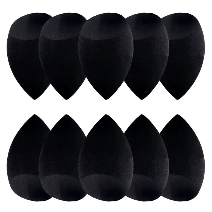 Rynx | 10 Piece Makeup Applicator Super Soft Sponge Powder Blender Black Makeup Sponges Blender Gentle Foundation Contour Blend Puff