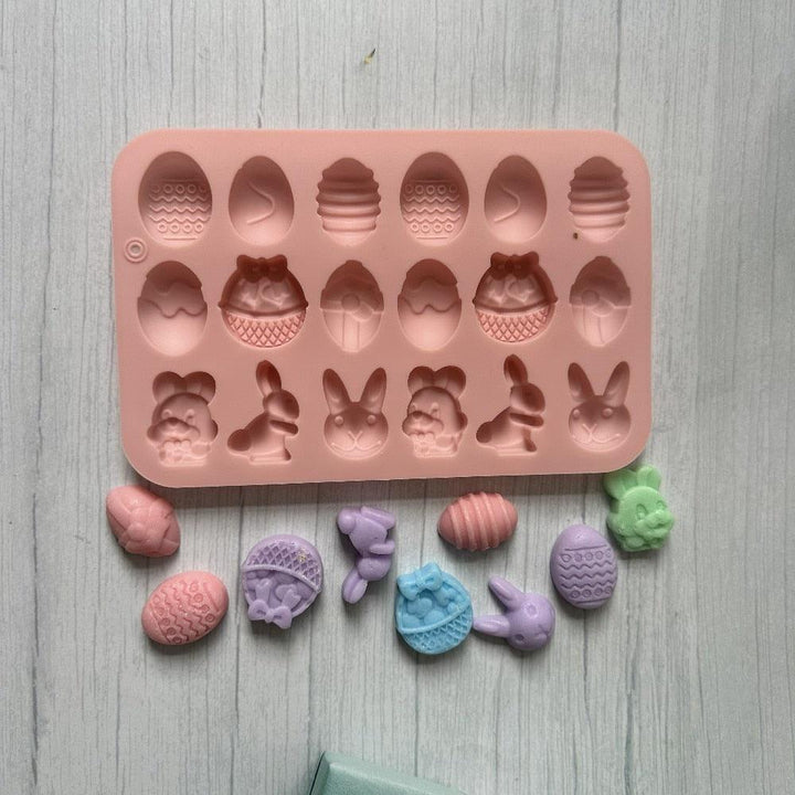 Lisslune | Easter Bunny 18-Cavity Silicone Mold Set for Creative Treats and Crafts