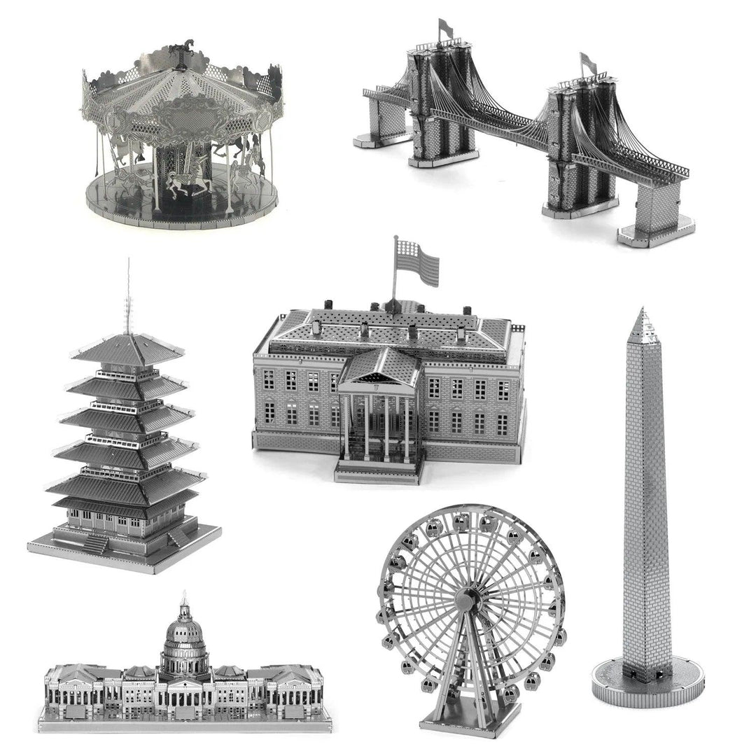 Lisslune | Global Landmark 3D Metal Puzzle Set: Construct and Explore Iconic Structures