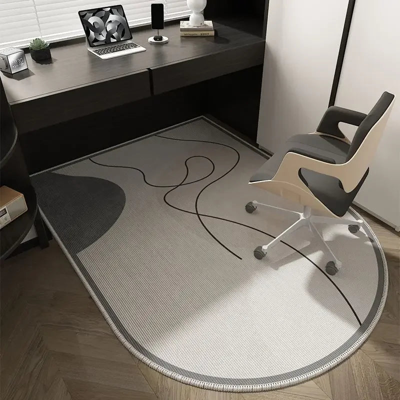 Lisslune | Winnie Geometric Office Chair Mat – Soft Washable Non-Slip Design