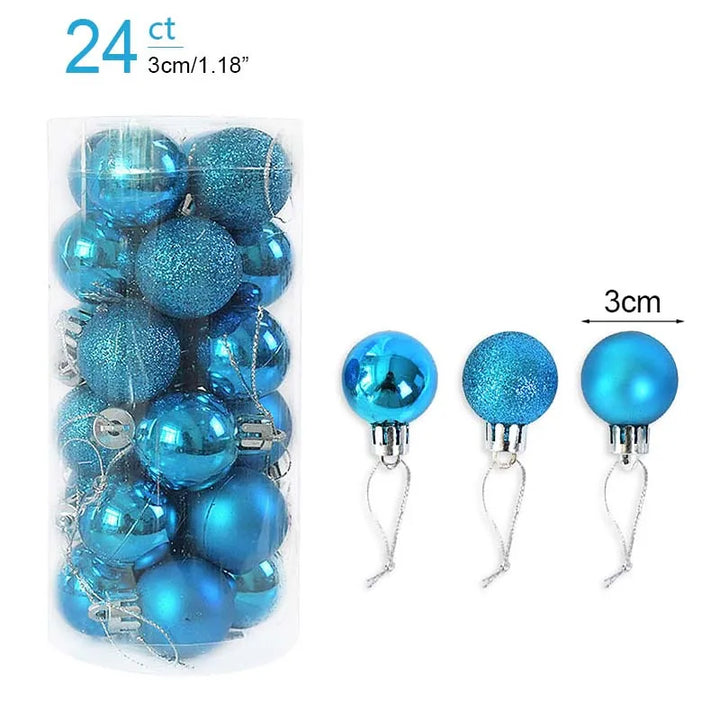 Rynx 1box Christmas balls Christmas tree decoration ball Xmas hanging tree ornament home party decor New Year gift Noel Navidad