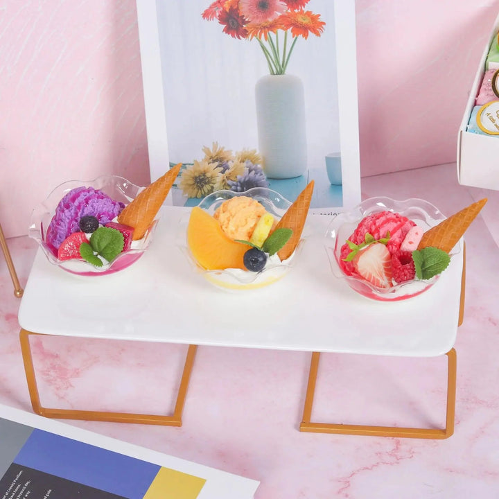 Lisslune | Realistic Synthetic Ice Cream Cake Decoration for Photography and Home Aesthetics - FCYY-044