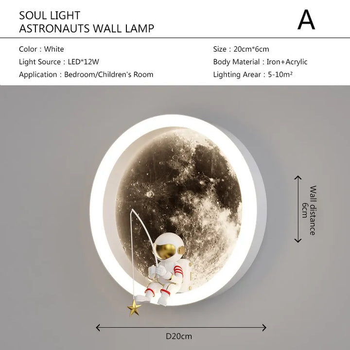 Lisslune | Astronaut On The Moon Wall Light