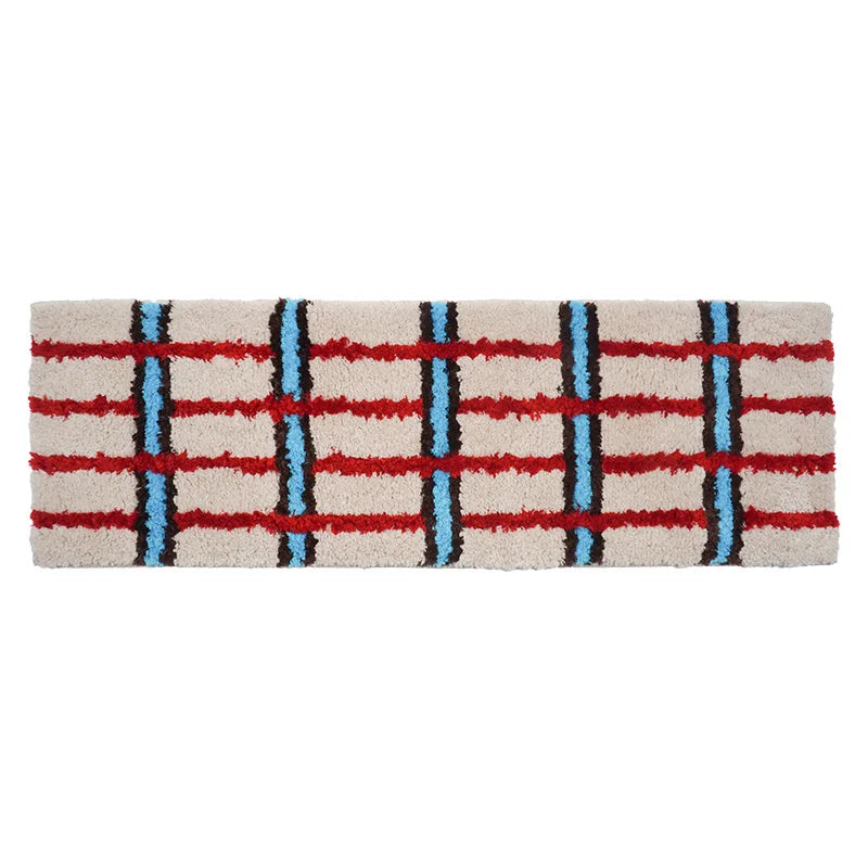 Rynx | Chic Maillard-Tufting-Grid-Living Room Rug Long Bedroom Mat Non-Slip Rug Floor Pad Doormat Aesthetic Home Decor 40x120cm