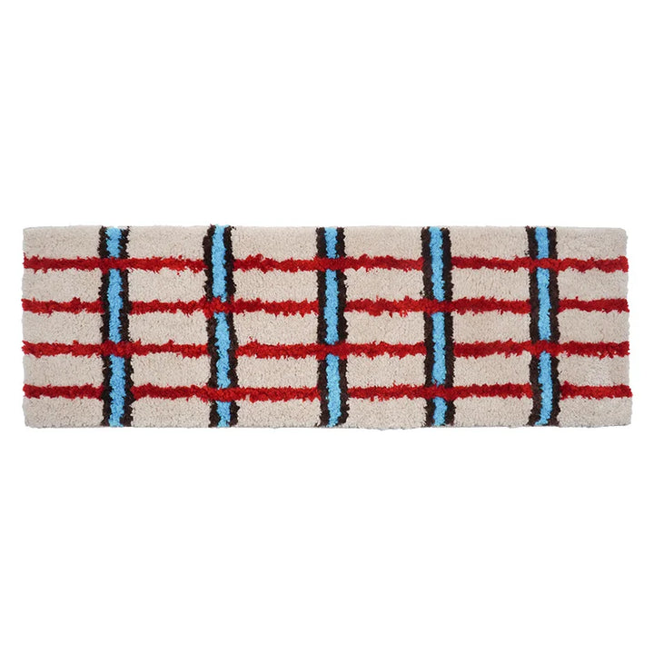Rynx | Chic Maillard-Tufting-Grid-Living Room Rug Long Bedroom Mat Non-Slip Rug Floor Pad Doormat Aesthetic Home Decor 40x120cm