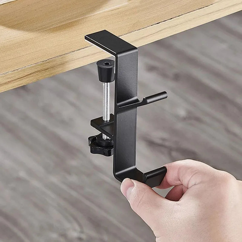 Rynx 1PC Adjustable Desk Edge Hook Gaming Headset Desk Holder Backpack Storage Hanging Hook Mount Drill-Free Home Office Organizer