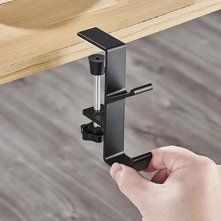Rynx 1PC Adjustable Desk Edge Hook Gaming Headset Desk Holder Backpack Storage Hanging Hook Mount Drill-Free Home Office Organizer