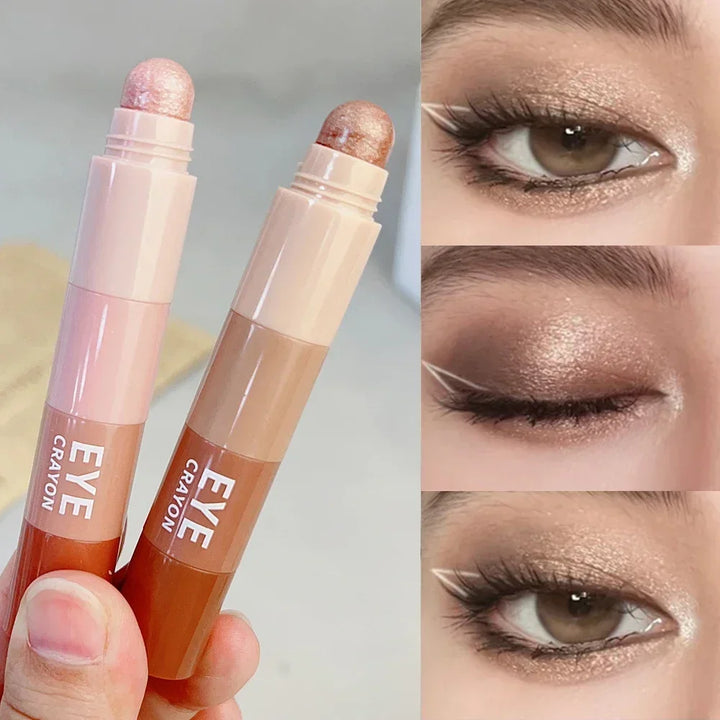 Rynx | 4 In 1 Pearl Eyeshadow Stick Highlighter Makeup Waterproof Long Lasting Glitter Eyeshadow Eyeliner Stick Eye Makeup Cosmetics
