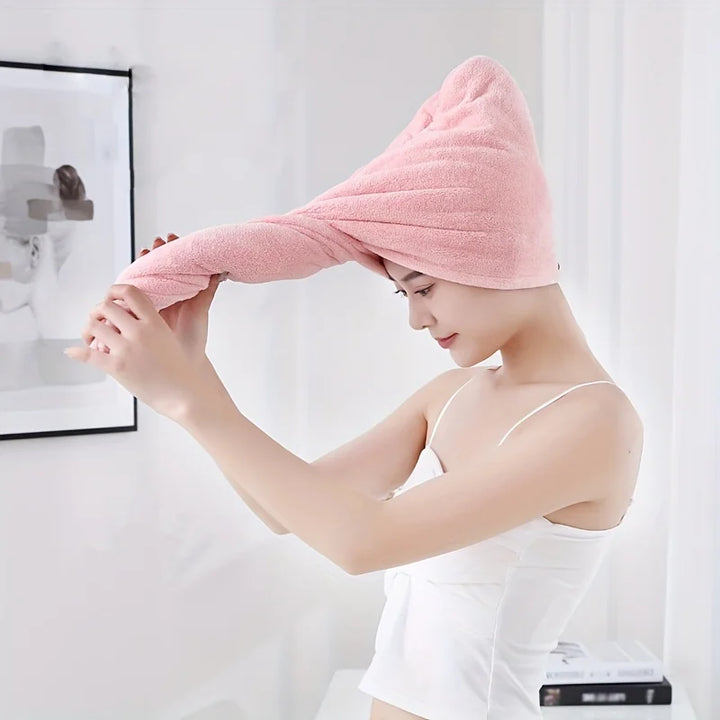 Rynx | Fruit Embroidery Hair Towel Soft Hair Drying Towel Super Absorbent Hair Towel For the Bathroom Quick Drying Hair Towel