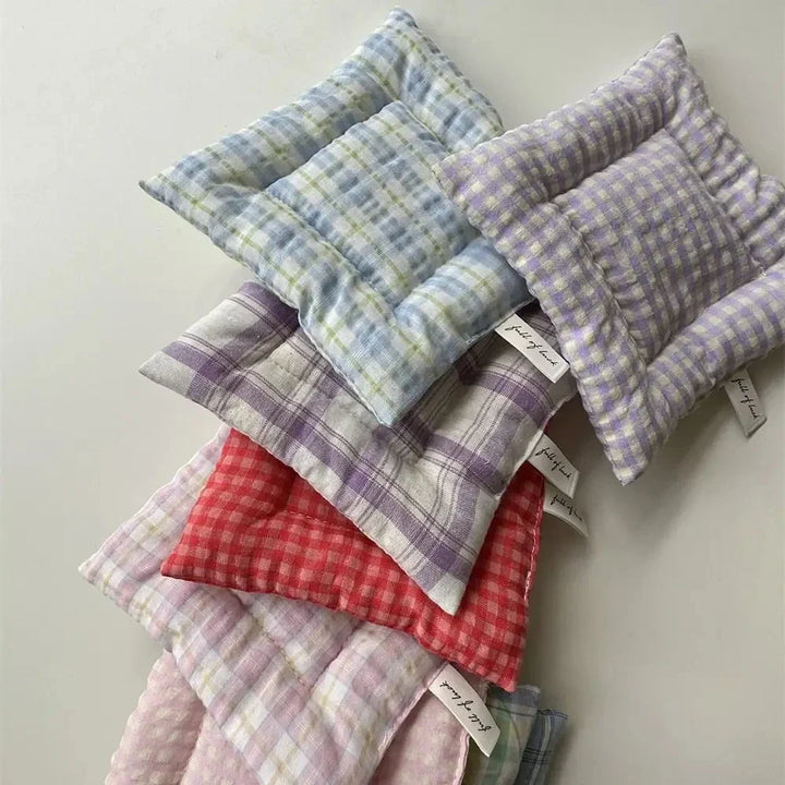 Rynx | Coffee cup placemat grid series multicolored cotton coaster fresh tablecloth heat insulating mat square insulating mat