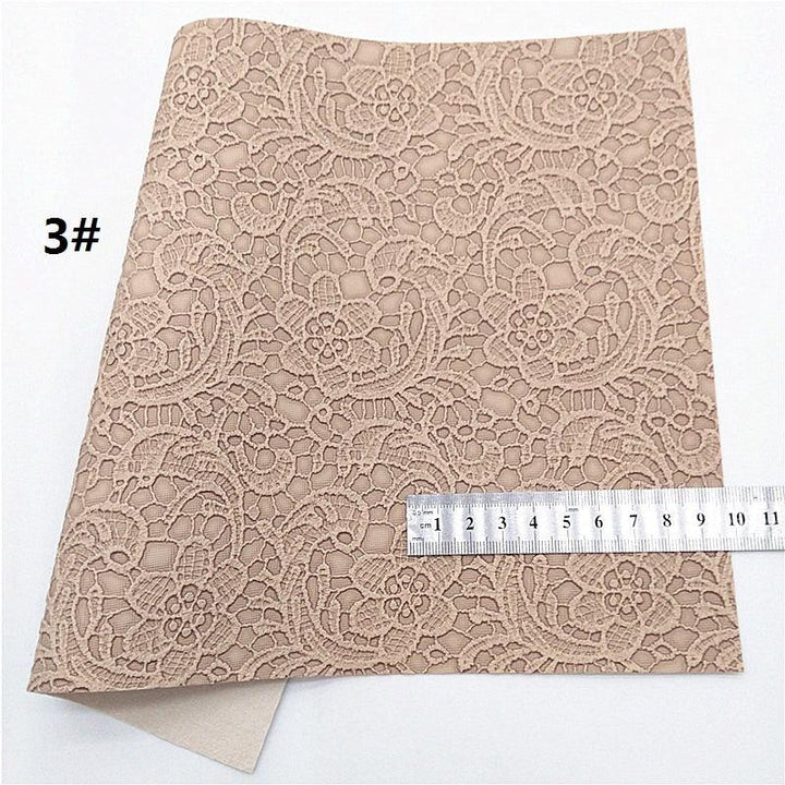 Lisslune | Leopard Print Glitter Lace Synthetic Leather Craft Sheets - Ultimate DIY Creations Kit