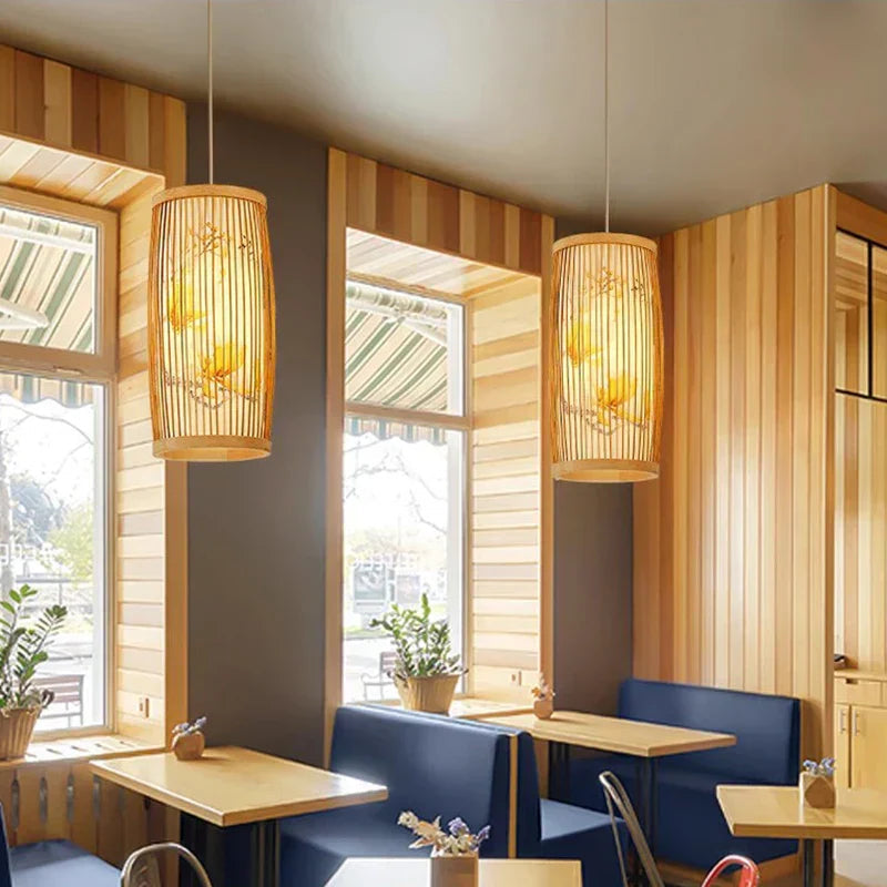 Lisslune | BambuLume Elegant Pendant Light – Natural Beauty and Cozy Lighting