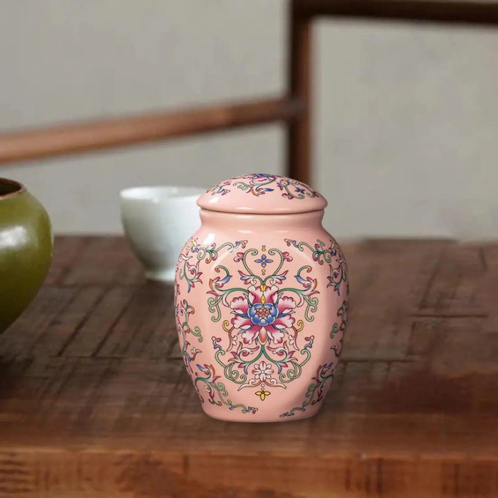 Lisslune | Hand-painted porcelain flower vase - Stylish tea storage and home accessory
