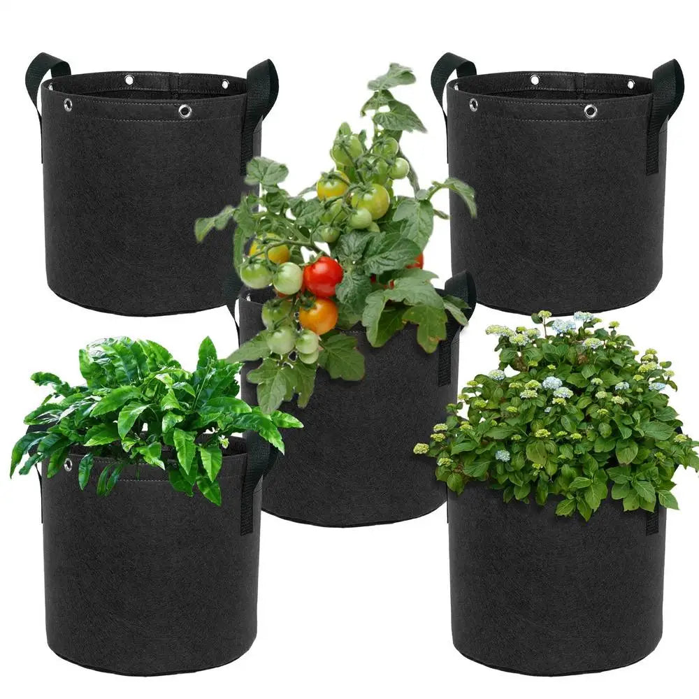 Lisslune | Felt plant sack with carrying handles – Breathable and durable for garden plants and flowers