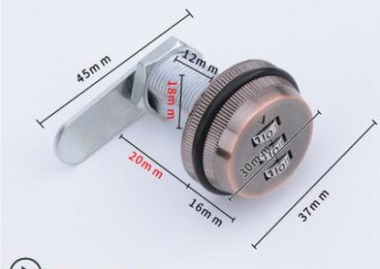 Lisslune | 3-Digit Mechanical Password Cabinet Lock
