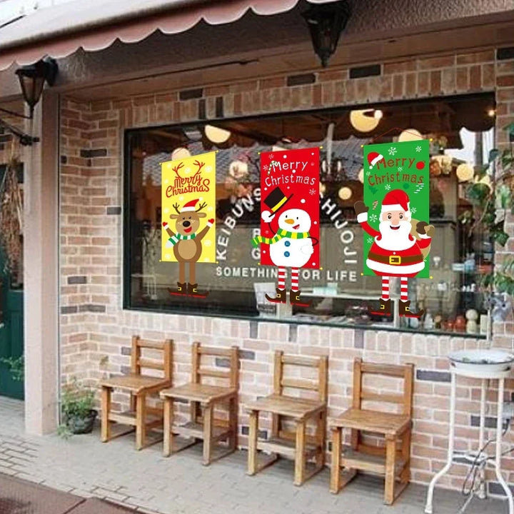 Rynx Merry Christmas Door Banner Hanging Decoration Christmas Decoration for Home Xmas Navidad Happy New Year